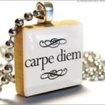 Scrabble Game Tile Carpe Diem Pendant Charm