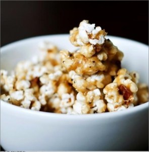 Bourbon-Coffee-Bacon Caramel Corn