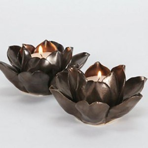 Bronze Fleurette Tealight