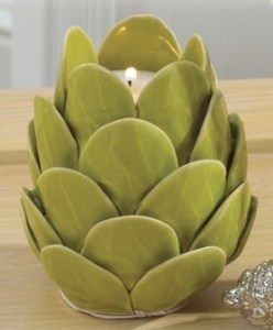 Artichoke Ceramic Tealight Candle Holder