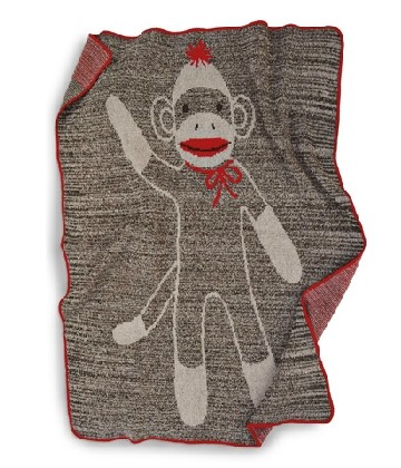 Sock Monkey Throw