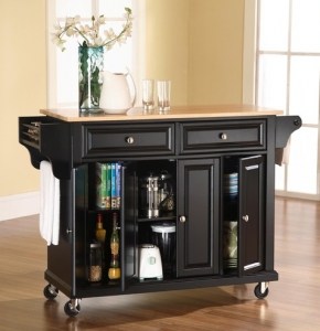 Crosley Kitchen Cart with Wood Top | The Mindful Shopper