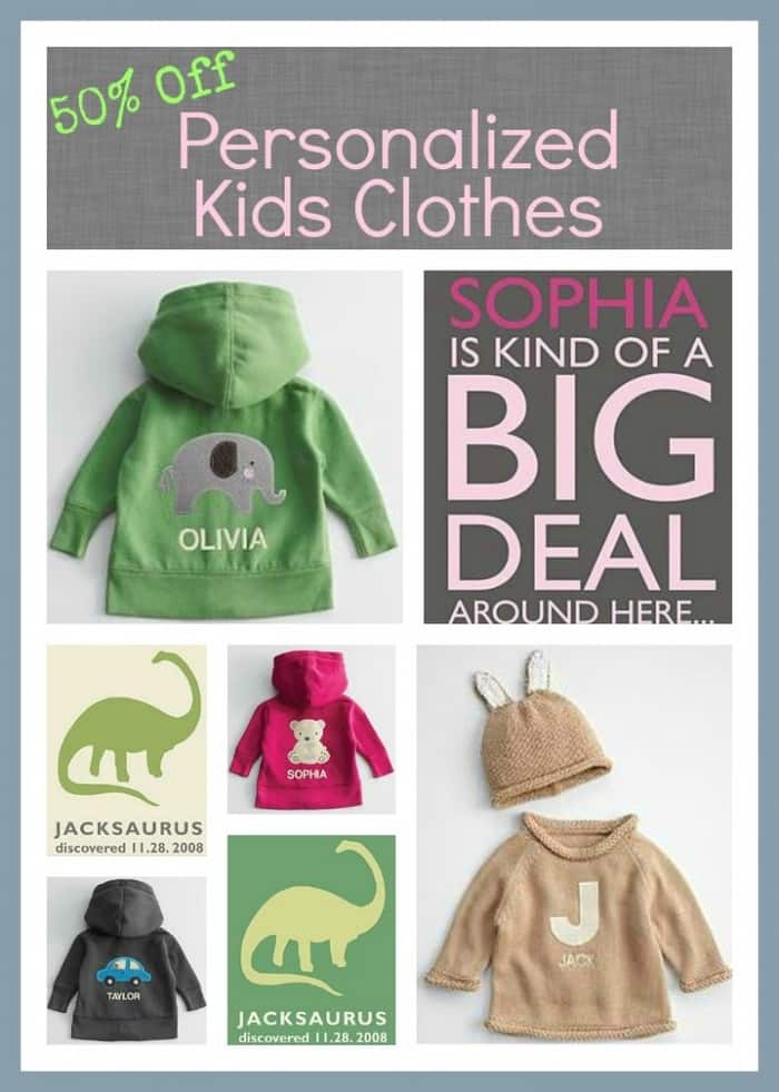 50% Off Personalized Kids Clothes