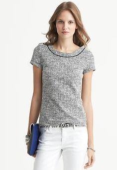Banana Republic Tweed Top | Fashionable Fall Pieces | The Mindful Shopper