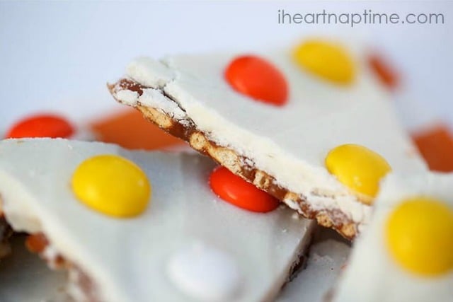 Salted Caramel Candy Corn Bark from I Heart Nap Time