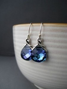 Lavender Crystal Earrings | Vibrant Fall Colors | The Mindful Shopper 
