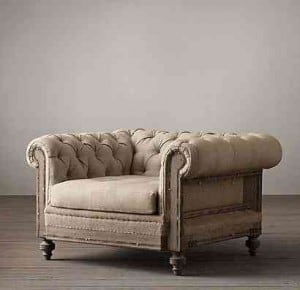 DECONSTRUCTED CHESTERFIELD UPHOLSTERED CHAIR | The Mindful Shopper