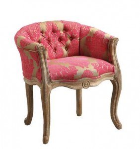 Pink and Gold Damask Princess Chair | The Mindful Shopper