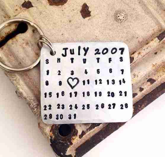 Personalized Calendar Keychain