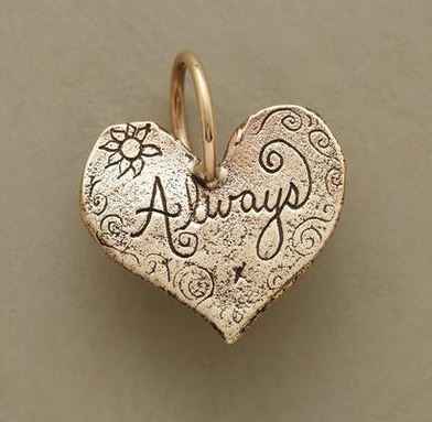 Gold Always Heart Charm