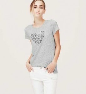 Heart Print Cotton Tee | The Mindful Shopper | Valentine's Day Picks