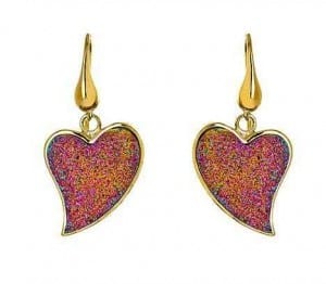 Heart Shape Peacock Druzy Earrings | The Mindful Shopper | Valentine's Day Picks