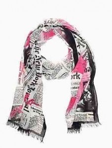 Kate Spade Newspaper Print Scarf | Fabulous Scarves | The Mindful Shopper