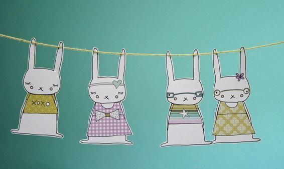 Bunny Garland Printable from Ginger and George