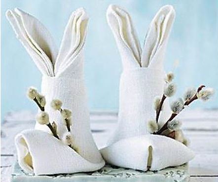 Bunny Napkins from Nanalulu's Linens and Handkerchiefs