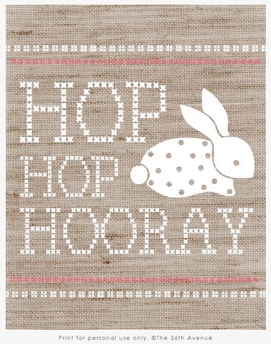 Free Burlap Easter Printable from The 36th Avenue
