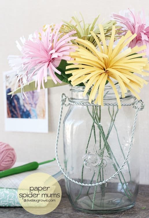 DIY Paper Spider Mums from Live Laugh Rowe
