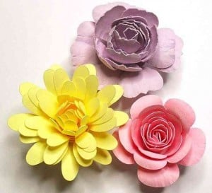 Rolled Paper Flowers from Birdscards