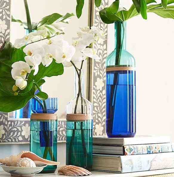 Split-Top Bottle Vases | Decorate Your Home with These Bold and Beautiful Colors of Summer | The Mindful Shopper