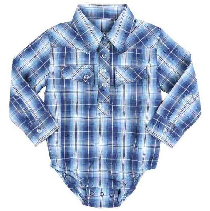 Blue and White Plaid Onesie | Adorable Baby Onesie