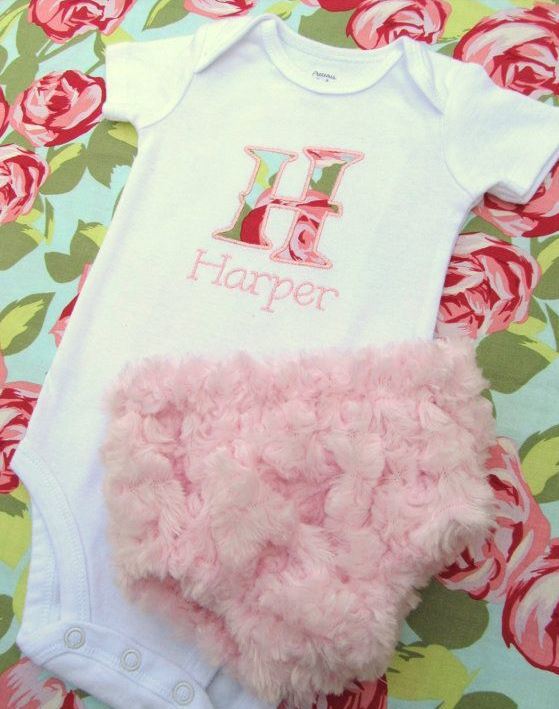 Personalized Embroidered Bodysuit with Diaper Cover | Adorable Baby Onesies