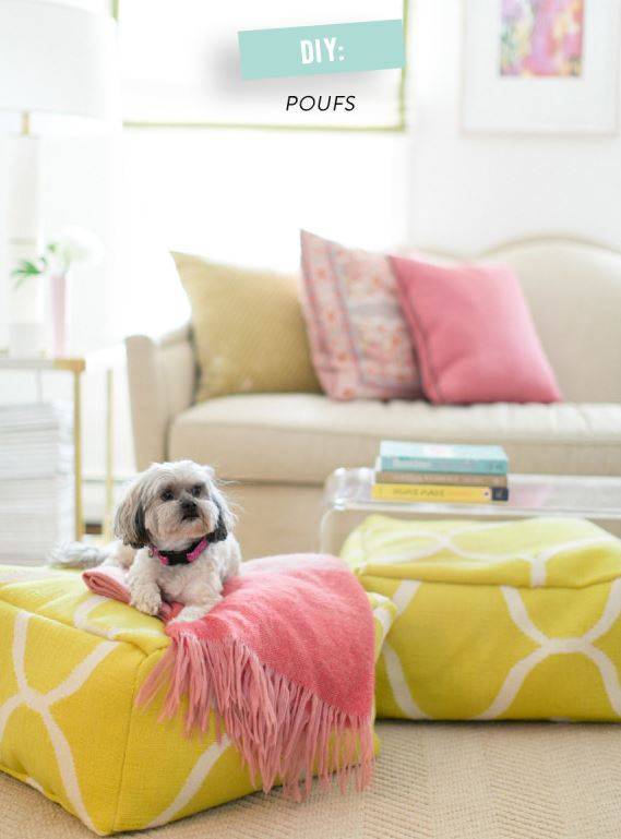 DIY Floor Poufs from Style Me Pretty Living