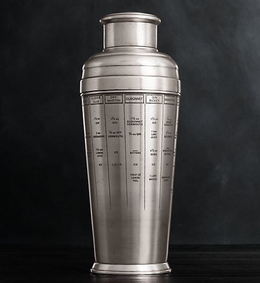 Vintage Recipe Cocktail Shaker