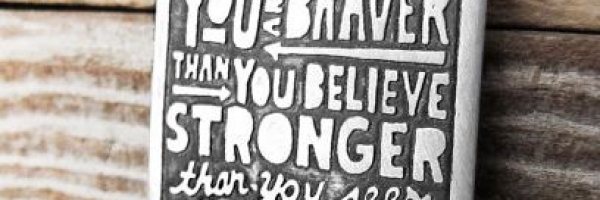 Handmade "You Are Braver Than You Believe" Necklace