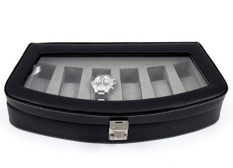 6-Piece Black Leather Watch Case ($94.95) 6-Piece Black Leather Watch Case