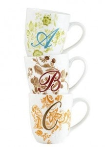 Ava Monogram Mugs