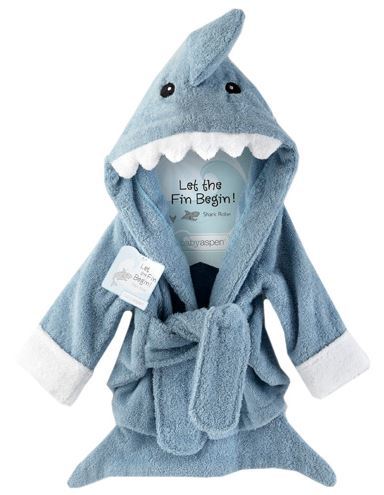 Blue Shark Baby Bathrobe