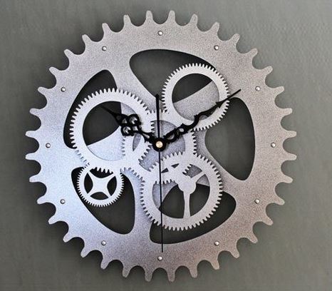 Continental Retro Gear Wall Clock