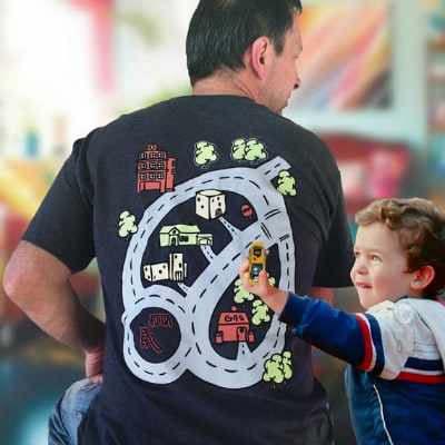 Dad's Roadmap T-Shirt Give Dad A Free Back Massage