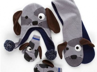 Dog Hat, Scarf, & Mittens