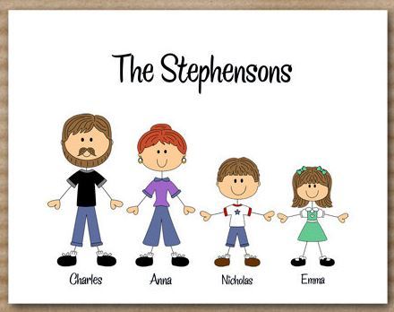 Family Personalized Note Cards
