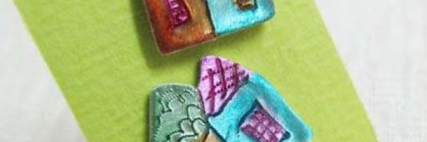 Handmade House Earrings