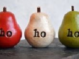 Handmade Holiday Clay Pears