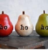 Handmade Holiday Clay Pears