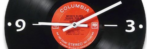 Recycled LP Record Clock