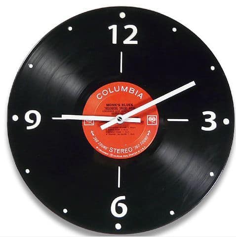 Recycled LP Record Clock ($38) Recycled LP Record Clock
