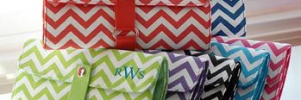 Personalized Chevron Makeup Roll