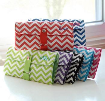 Personalized Chevron Makeup Roll