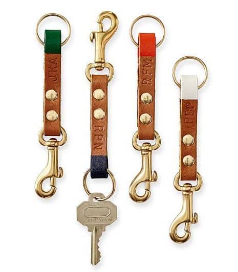 Personalized Union Leather Key Fob