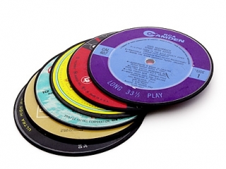 Recycled Record Coasters