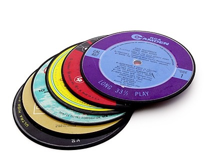 Recycled Record Coasters