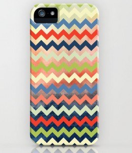 Slim Watercolor Chevron Phone Case