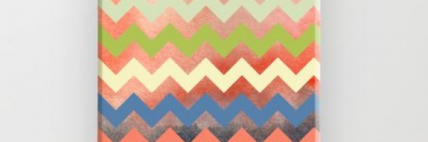 Slim Watercolor Chevron Phone Case