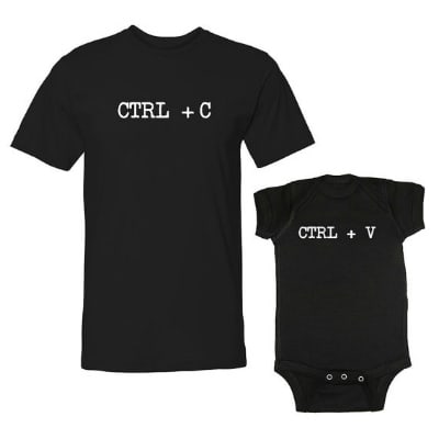 We Match CtrlC and CtrlV T-Shirt Set