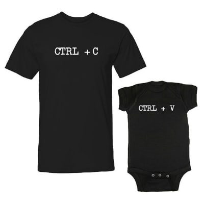 We Match CtrlC and CtrlV T-Shirt Set ($29.99) We Match CtrlC and CtrlV T-Shirt Set