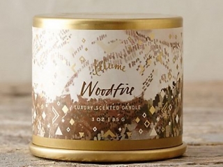 Woodfire Tin Candle